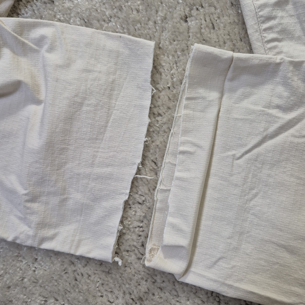 Vuori Women Ripstop Pants Womens Medium Beige Stretch Waist Utility Cut Off Hem - Picture 10 of 16